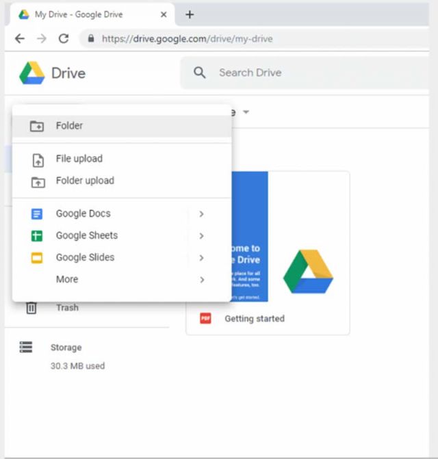how to share a google drive folder