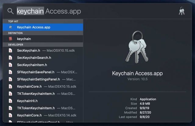 mac keychain access location